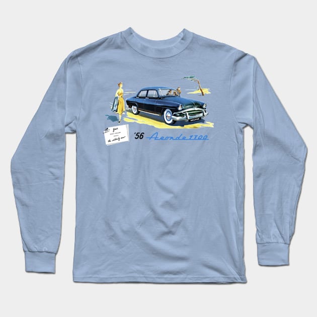 1956 SIMCA ARONDE - advert Long Sleeve T-Shirt by Throwback Motors